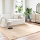 Vidaxl nep schapenvacht tapijt tafalla beige 240 x 240 cm polyester