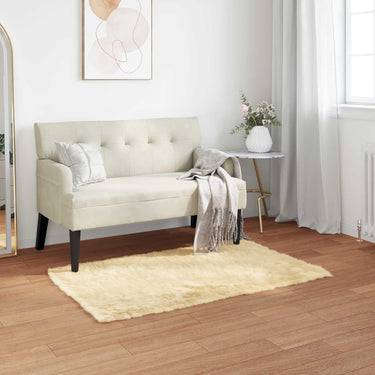 Vidaxl nep schapenvacht tapijt tafalla crème 60 x 110 cm polyester