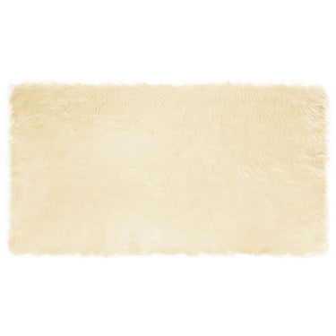 Vidaxl nep schapenvacht tapijt tafalla crème 60 x 110 cm polyester