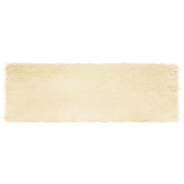Vidaxl nep schapenvacht tapijt tafalla crème 80 x 250 cm polyester