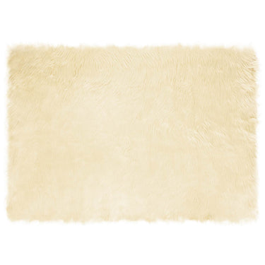 Vidaxl nep schapenvacht tapijt tafalla crème 140 x 200 cm polyester