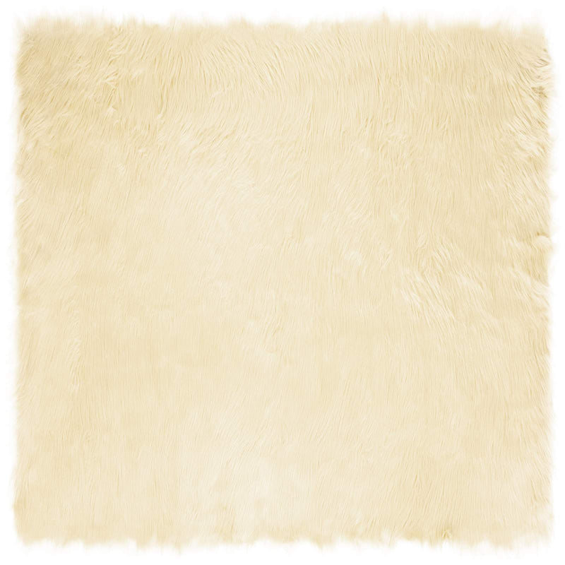 Chargez l'image dans la visionneuse de la galerie, Vidaxl nep schapenvacht tapijt tafalla crème 120 x 120 cm polyester

