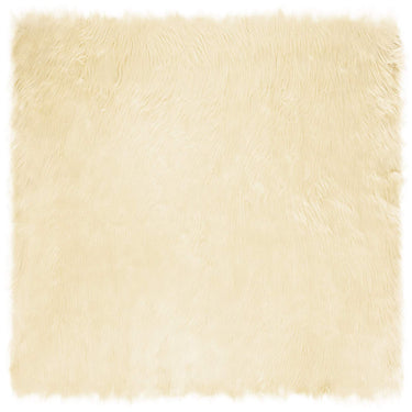 Vidaxl nep schapenvacht tapijt tafalla crème 160 x 160 cm polyester