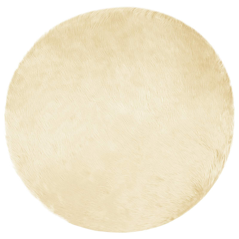 Chargez l'image dans la visionneuse de la galerie, Vidaxl nep schapenvacht tapijt tafalla crème ø 160 cm polyester
