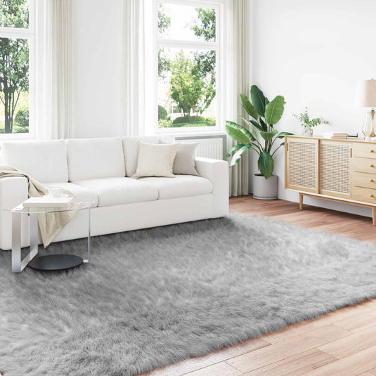 Vidaxl nep schapenvacht tapijt tafalla grijs 200 x 280 cm polyester