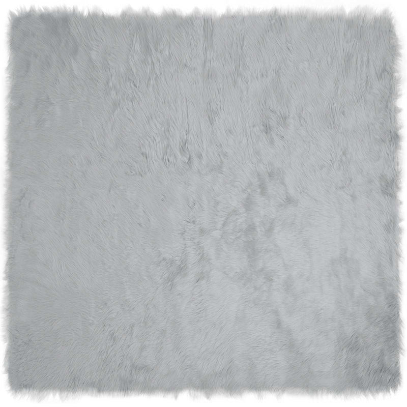 ギャラリービューアに画像をロードする, Vidaxl nep schapenvacht tapijt tafalla grijs 200 x 200 cm polyester
