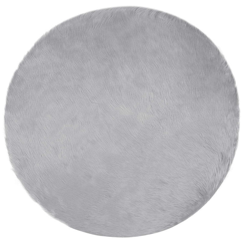 ギャラリービューアに画像をロードする, Vidaxl nep schapenvacht tapijt tafalla grijs ø 160 cm polyester
