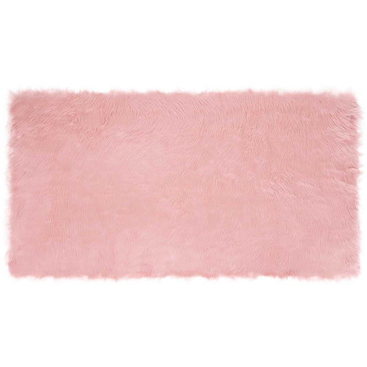 Vidaxl nep schapenvacht tapijt tafalla roze 80 x 150 cm polyester
