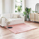 Vidaxl nep schapenvacht tapijt tafalla roze 120 x 120 cm polyester