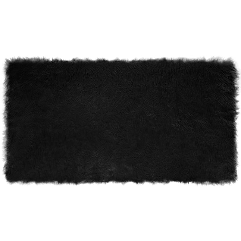 Afbeelding laden in galerijviewer, Vidaxl nep schapenvacht tapijt tafalla zwart 80 x 150 cm polyester
