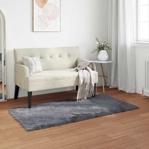 Vidaxl nep schapenvacht tapijt tafalla antraciet 80 x 150 cm polyester