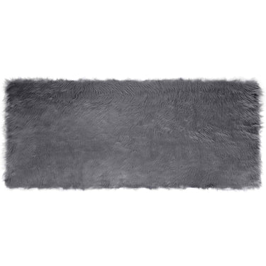 Vidaxl nep schapenvacht tapijt tafalla antraciet 80 x 200 cm polyester