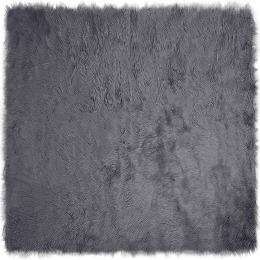 Vidaxl nep schapenvacht tapijt tafalla antraciet 240 x 240 cm