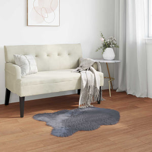 Vidaxl nep schapenvacht tapijt tafalla antraciet 60 x 90 cm polyester