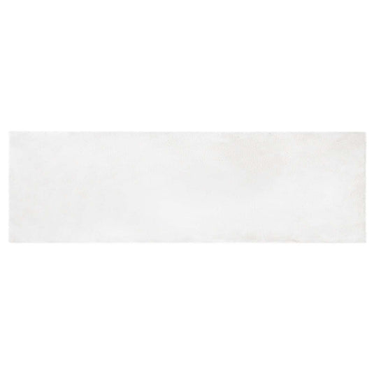 Vidaxl nep konijnenbont tapijt olite wit 80 x 250 cm polyester