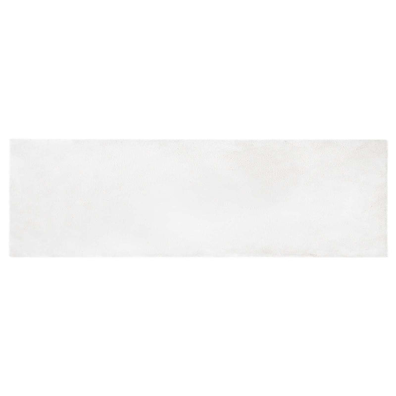 Chargez l'image dans la visionneuse de la galerie, Vidaxl nep konijnenbont tapijt olite wit 80 x 250 cm polyester
