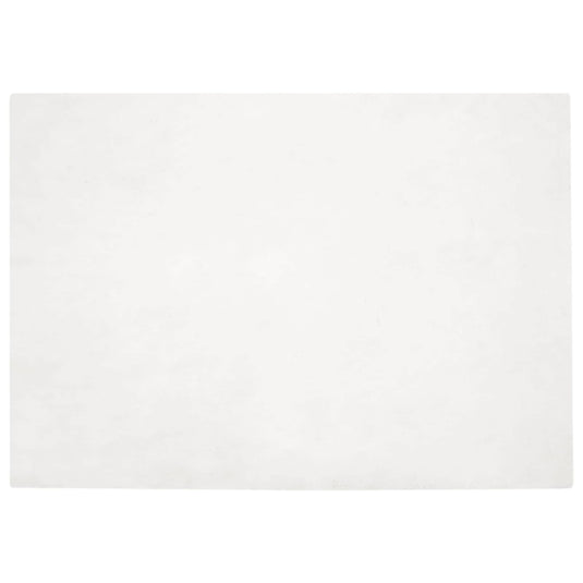 Vidaxl nep konijnenbont tapijt olite wit 120 x 170 cm polyester