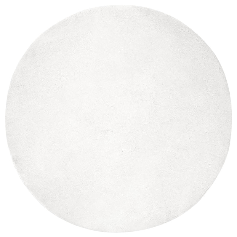 Chargez l'image dans la visionneuse de la galerie, Vidaxl nep konijnenbont tapijt olite wit ø 80 cm polyester
