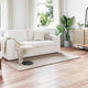 Vidaxl nep konijnenbont tapijt olite beige 80 x 200 cm polyester