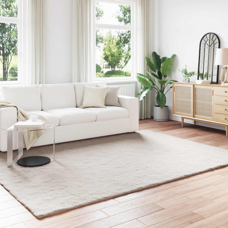 Afbeelding laden in galerijviewer, Vidaxl nep konijnenbont tapijt olite beige 200 x 280 cm polyester
