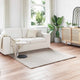 Vidaxl nep konijnenbont tapijt olite beige 120 x 120 cm polyester