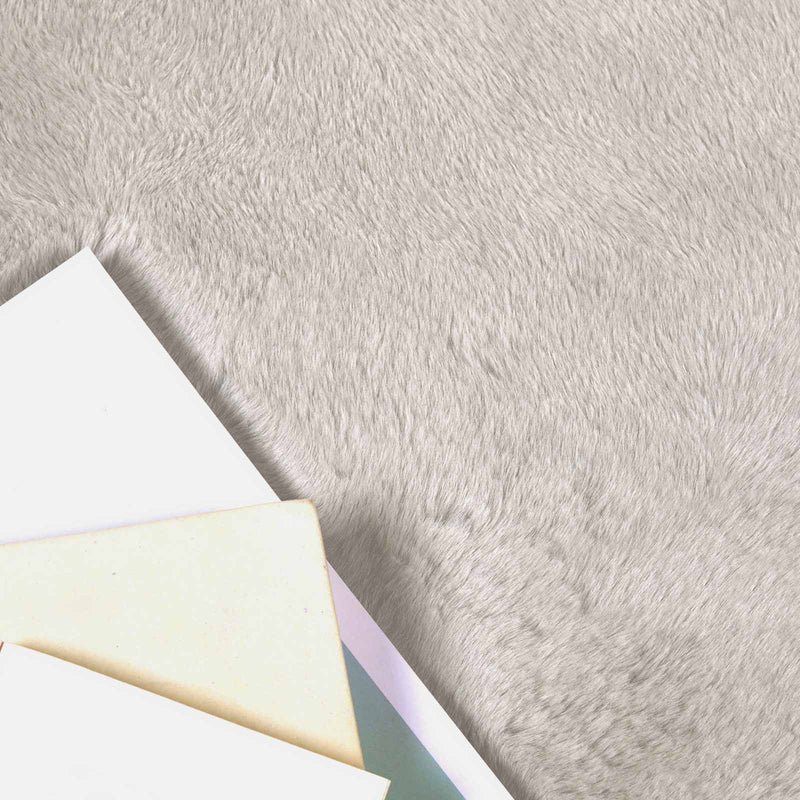 ギャラリービューアに画像をロードする, Vidaxl nep konijnenbont tapijt olite beige ø 100 cm polyester
