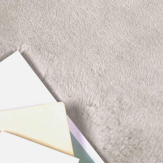Vidaxl nep konijnenbont tapijt olite beige ø 200 cm polyester
