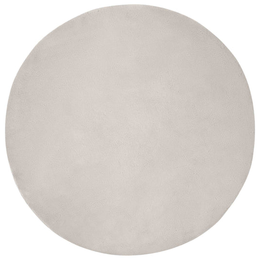 Vidaxl nep konijnenbont tapijt olite beige ø 200 cm polyester