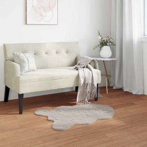 Vidaxl nep konijnenbont tapijt olite beige 50 x 80 cm polyester