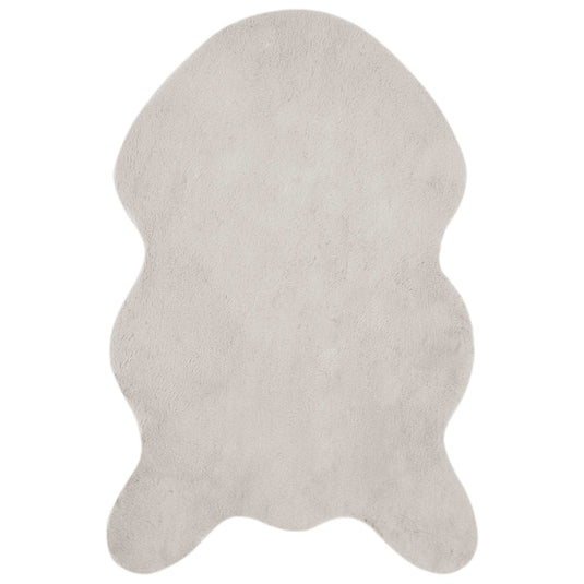Vidaxl nep konijnenbont tapijt olite beige 60 x 90 cm polyester