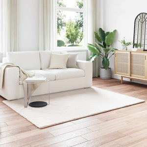 Vidaxl nep konijnenbont tapijt olite crème 140 x 200 cm polyester