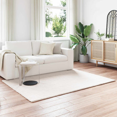 Vidaxl nep konijnenbont tapijt olite crème 140 x 200 cm polyester