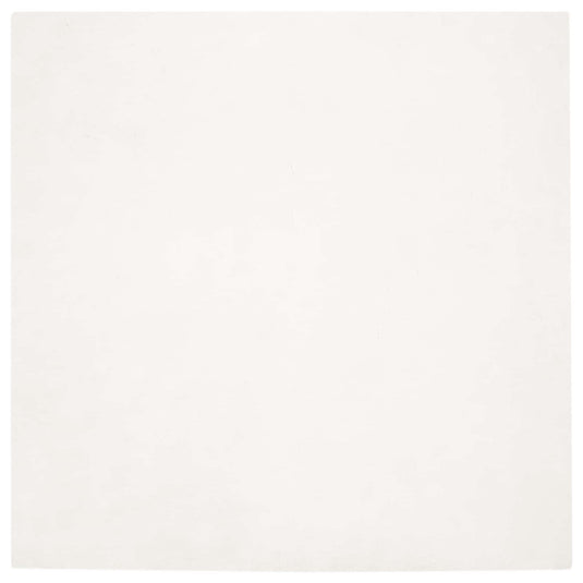 Vidaxl nep konijnenbont tapijt olite crème 120 x 120 cm polyester