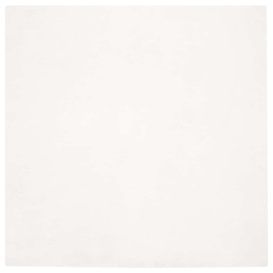 Vidaxl nep konijnenbont tapijt olite crème 200 x 200 cm polyester