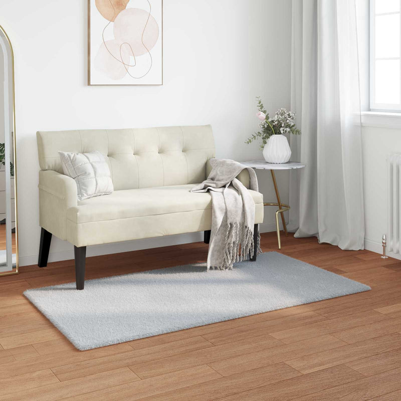 ギャラリービューアに画像をロードする, Vidaxl nep konijnenbont tapijt olite grijs 60 x 110 cm polyester
