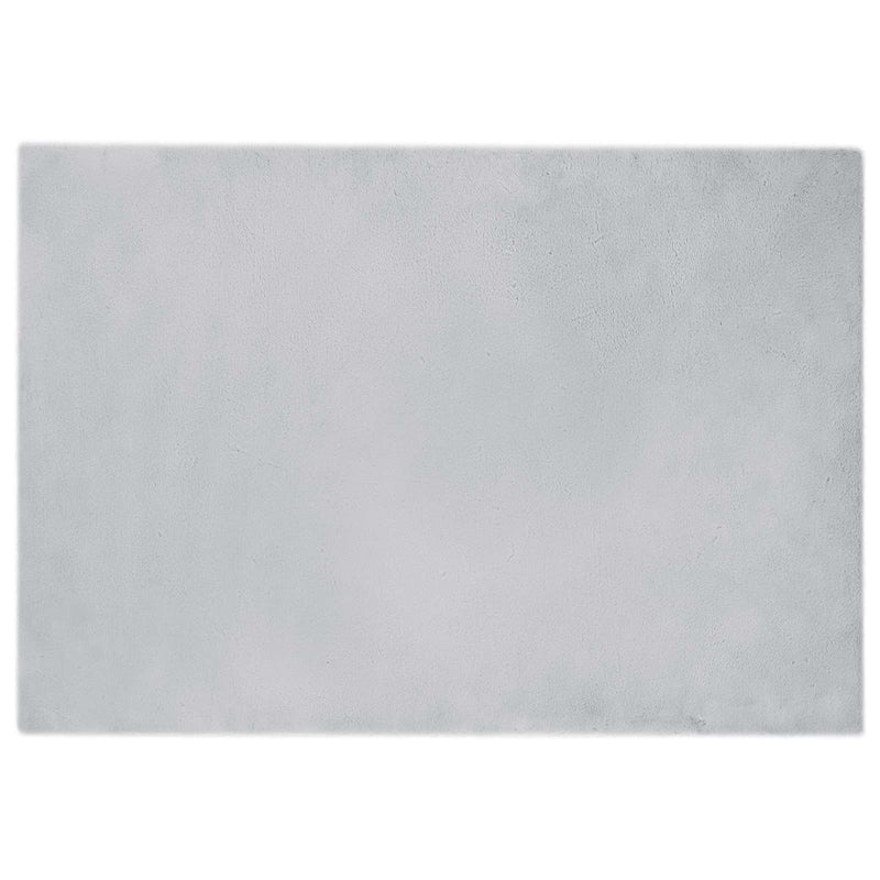 Afbeelding laden in galerijviewer, Vidaxl nep konijnenbont tapijt olite grijs 140 x 200 cm polyester

