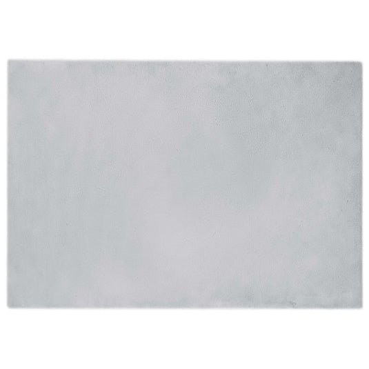 Vidaxl nep konijnenbont tapijt olite grijs 160 x 230 cm polyester