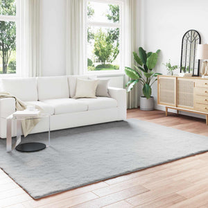 Vidaxl nep konijnenbont tapijt olite grijs 200 x 280 cm polyester