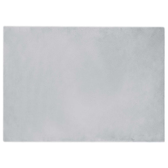 Vidaxl nep konijnenbont tapijt olite grijs 240 x 340 cm polyester