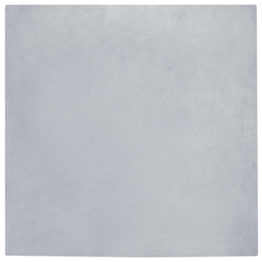 Vidaxl nep konijnenbont tapijt olite grijs 160 x 160 cm polyester