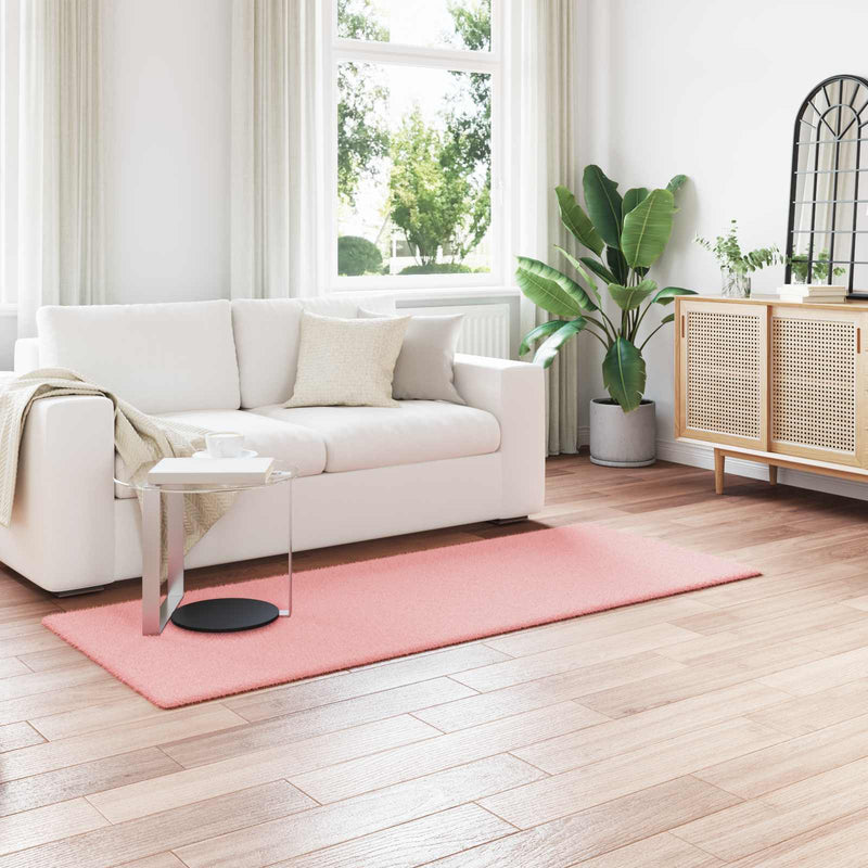 Afbeelding laden in galerijviewer, Vidaxl nep konijnenbont tapijt olite roze 80 x 200 cm polyester
