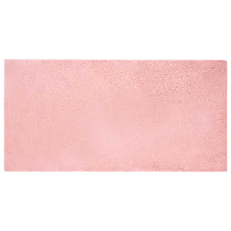 Afbeelding laden in galerijviewer, Vidaxl nep konijnenbont tapijt olite roze 100 x 200 cm polyester
