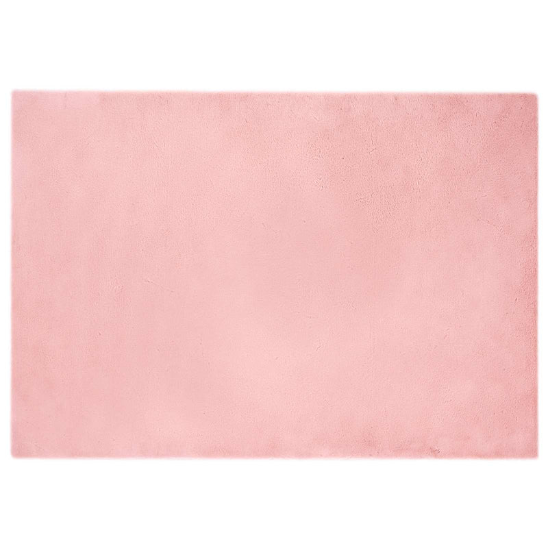 Chargez l'image dans la visionneuse de la galerie, Vidaxl nep konijnenbont tapijt olite roze 140 x 200 cm polyester
