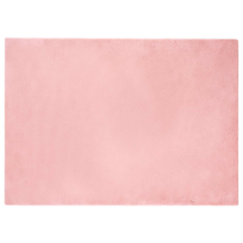 Afbeelding laden in galerijviewer, Vidaxl nep konijnenbont tapijt olite roze 200 x 280 cm polyester
