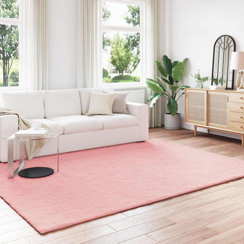 Afbeelding laden in galerijviewer, Vidaxl nep konijnenbont tapijt olite roze 240 x 340 cm polyester
