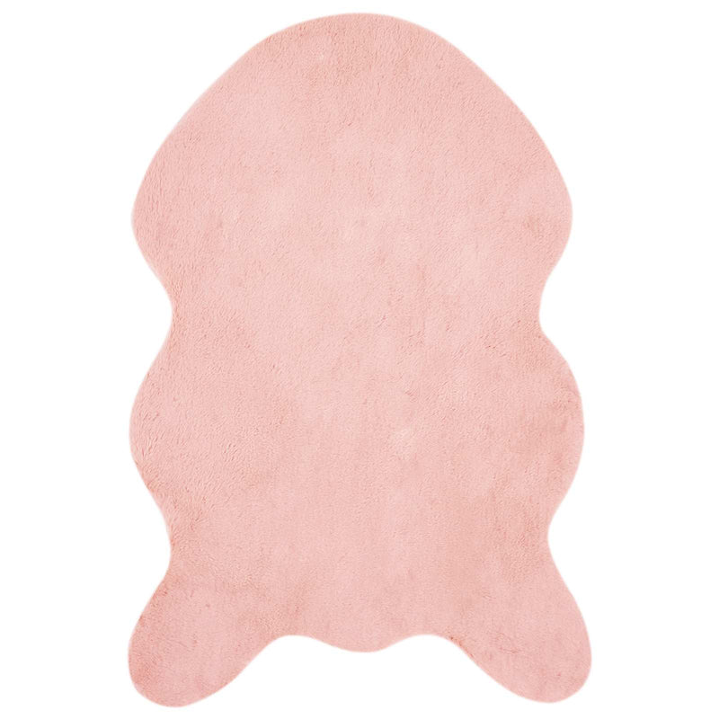 Afbeelding laden in galerijviewer, Vidaxl nep konijnenbont tapijt olite roze 60 x 90 cm polyester
