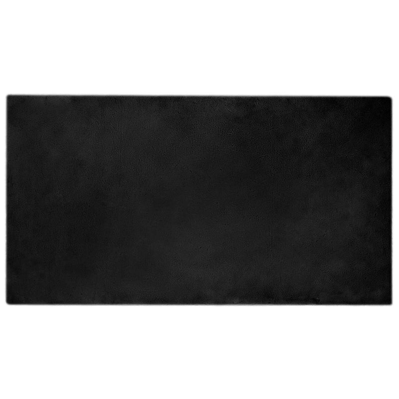 Afbeelding laden in galerijviewer, Vidaxl nep konijnenbont tapijt olite zwart 60 x 110 cm polyester
