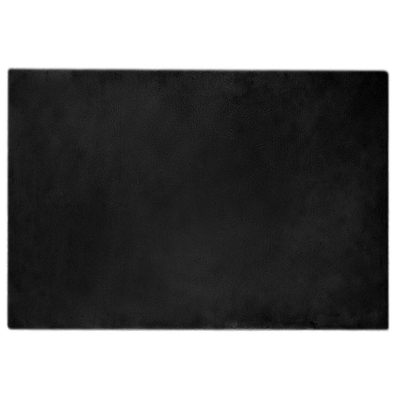 Afbeelding laden in galerijviewer, Vidaxl nep konijnenbont tapijt olite zwart 120 x 170 cm polyester
