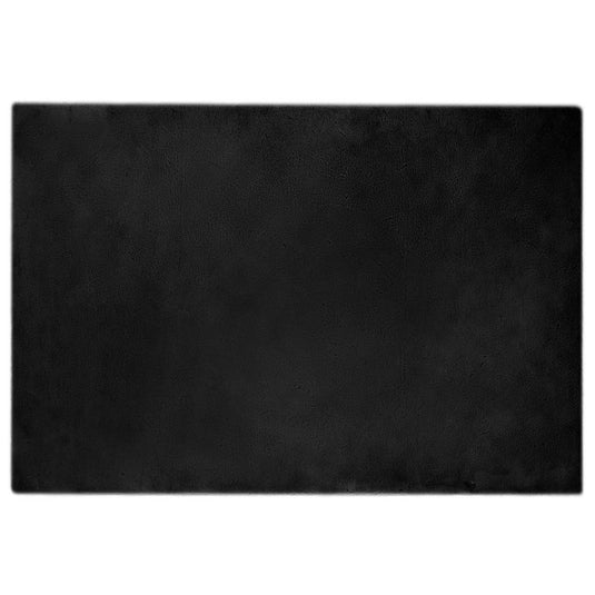 Vidaxl nep konijnenbont tapijt olite zwart 120 x 170 cm polyester