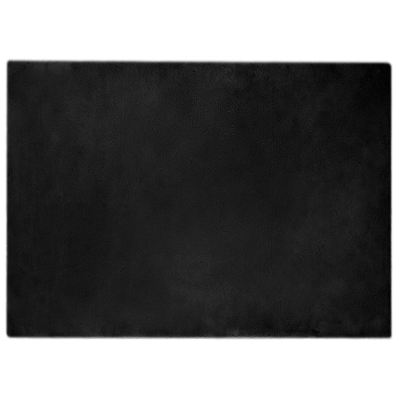 Afbeelding laden in galerijviewer, Vidaxl nep konijnenbont tapijt olite zwart 200 x 280 cm polyester
